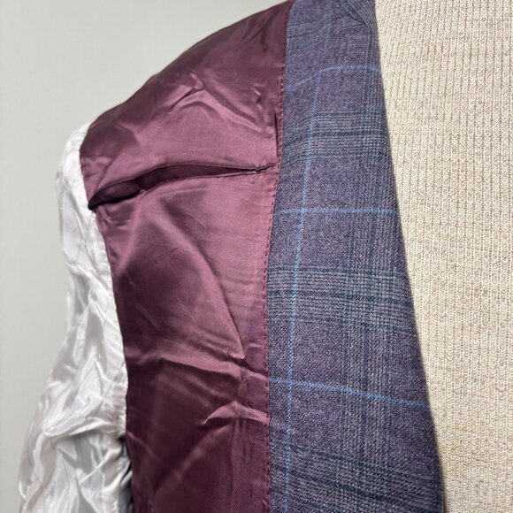 $1695 Canali 1934 Italy Purple Flannel Wool Blazer Jacket Sport Coat 48R CURRENT - Picture 6 of 10